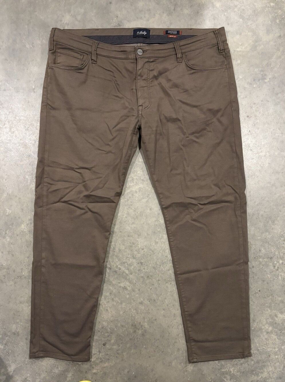 34 Heritage Courage Mid-Rise Straight Leg Chino Pants Brown Men's 42x32